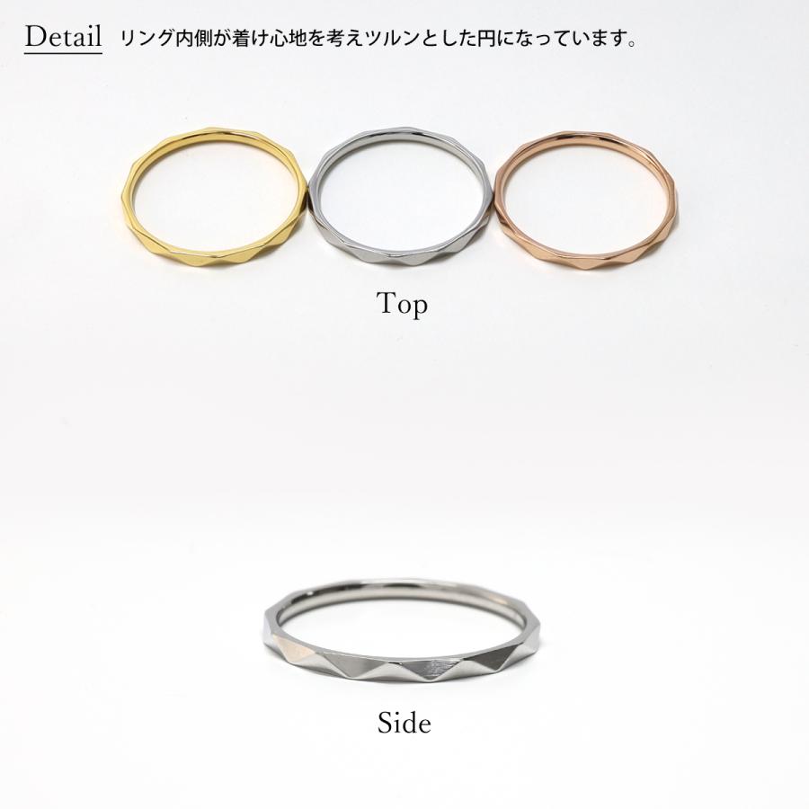 アクセサリー リング 指輪 カッティングリング ピンキーリング 金属アレルギー対応 ステンレス つけっぱなし メンズ レディース 男女兼用 ストッパー シンプル｜toku-corporation｜17