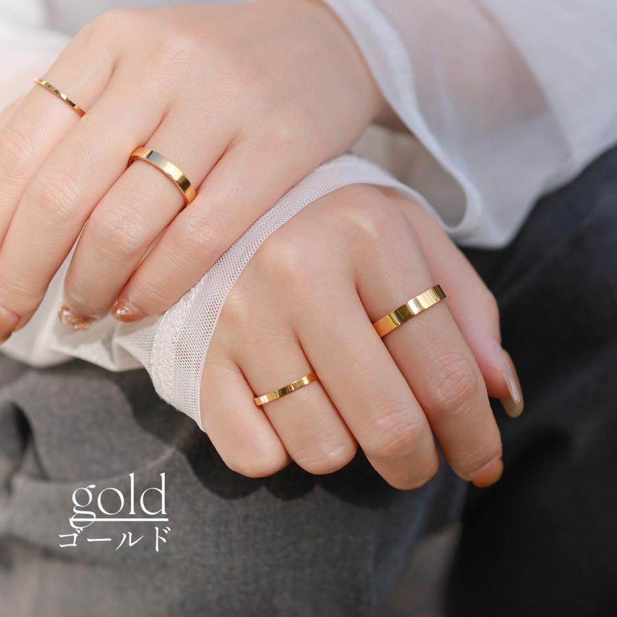 1〜21号 リング 指輪 レディース メンズ サージカルステンレス 平打ち