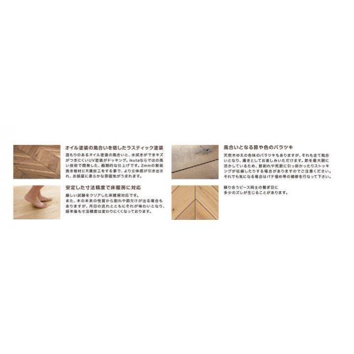 イクタ フロア材 AW-FHR-2W ウォ-ルナット ビンテージフロアー ラスティックフレンチヘリンボーン 床暖対応 2.75 6枚入の画像