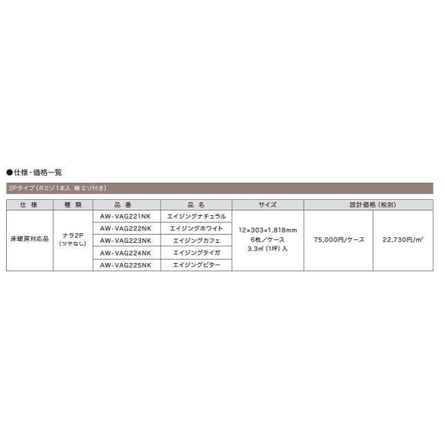 イクタ フロア材 AW-VAG222NK エイジングホワイト ビンテージフロアー
