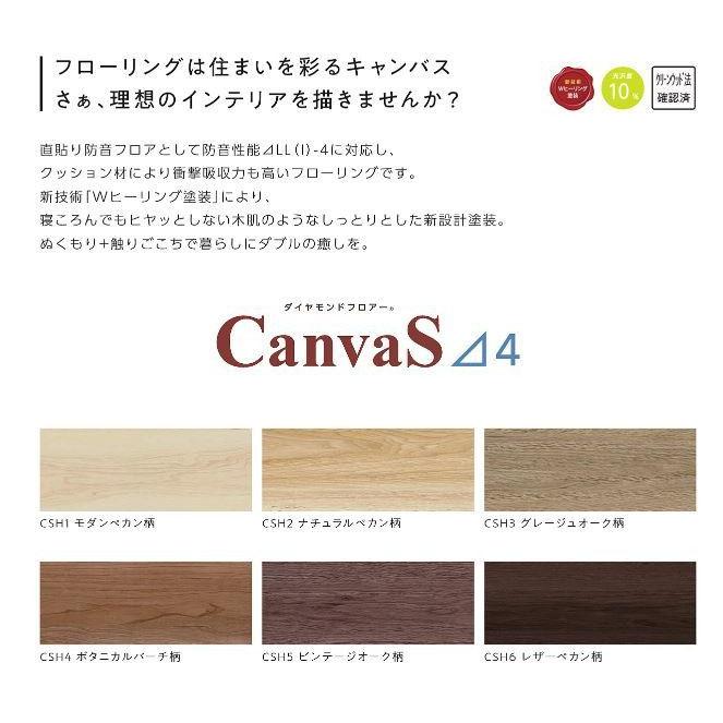 東洋テックス フロア材 CanvaS 4 CSH2 ナチュラルペカン柄 3.05m2 24枚 