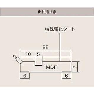 東洋テックス 4m化粧廻り縁 Juri JR08対応 20本入 室内造作材 SK18 