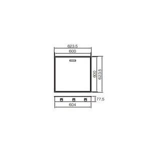 JOTO 城東テクノ 高気密床下点検口 600×600タイプ SPF-R6060F12IV