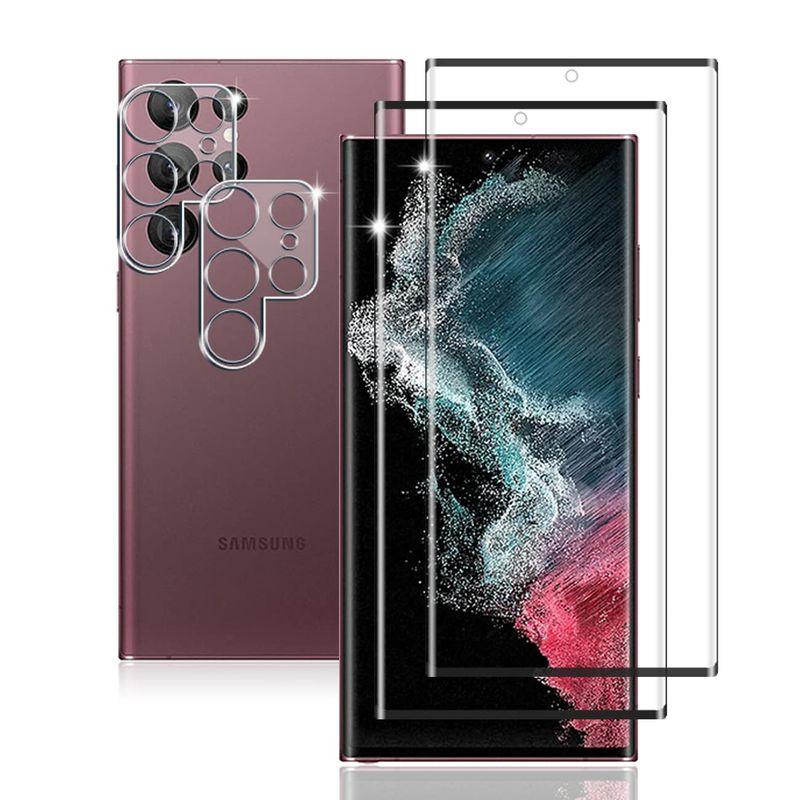 2+2枚セット 用 Galaxy S22 Ultra SCG14 SC-52C ガラスフィルム