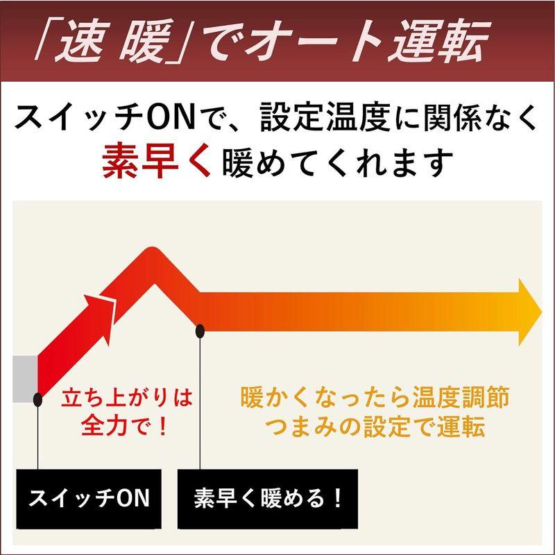 CORONA(コロナ) 遠赤外線電気ストーブ 日本生産 速暖 「コアヒートスリム」 省エネ ecoモード搭載 左右首振り タイマー機能 温度｜toku00301｜08