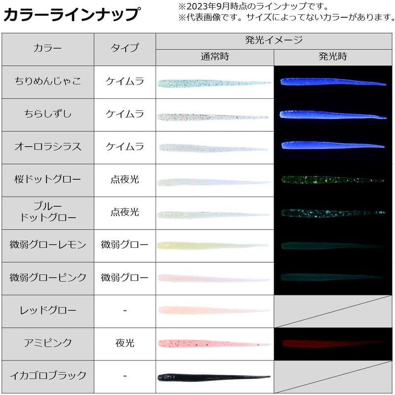 ダイワ(DAIWA) メバル/アジ ワーム 月下美人シラスビーム2.8 夕焼けドットグロー｜toku00301｜04