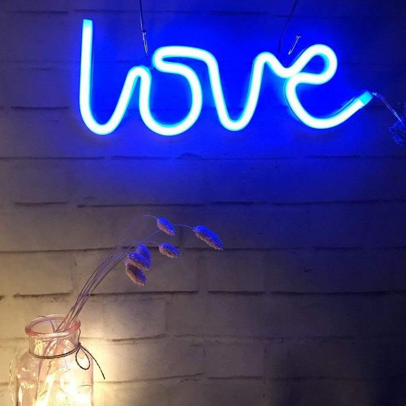 ネオンライトLEDネオンナイトライト、Loveのサインネオンライト壁の装飾的なナイトライト子供用寝室のバッテリーとUSB電源の家の装飾ネオン｜toku00301｜03