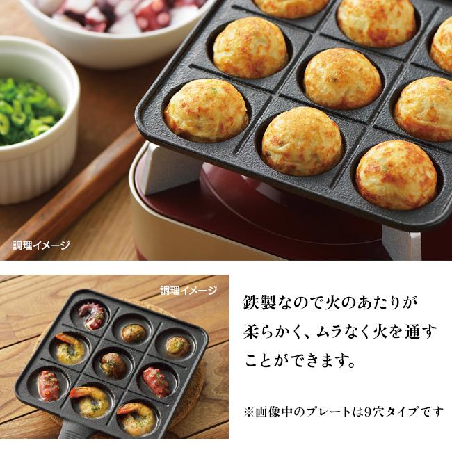 たこ焼きプレート 16穴 鉄製 ガス火専用 直火 長持ち 家庭用 プロ 本格派 たこ焼き タコ焼き 美味しい【☆60】/鉄鋳物製たこ焼きプレート16穴｜toku109shop｜03