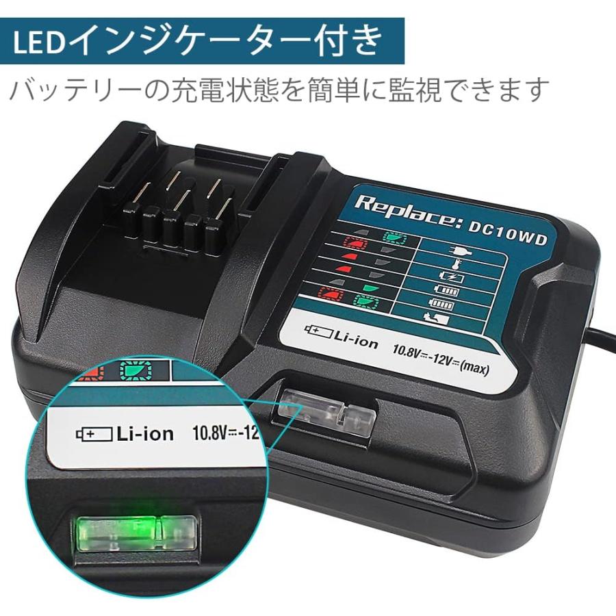 マキタ 10.8V バッテリー 充電器セット BL1015 DC10SA 1年保証 PSE認証 