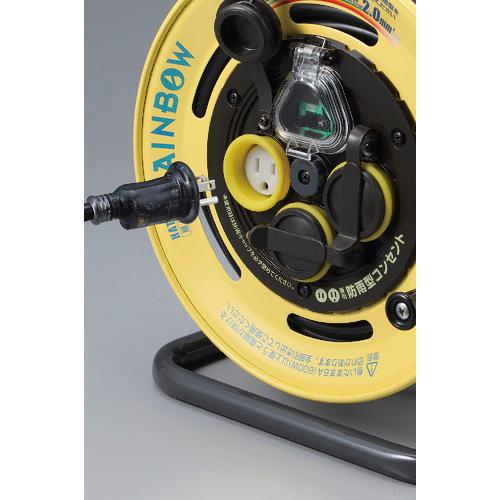 ハタヤ　レインボーリールブレーカー付　３０ｍ　アース付　品番：BE-30K ハタヤリミテッド（HATAYA） レインボーリールブレーカー