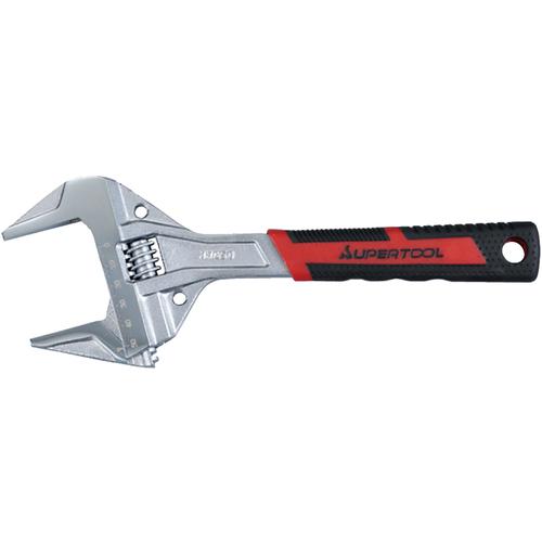 SUPER TOOL スーパーツール 超ワイドモンキレンチ グリップ付 最大開口
