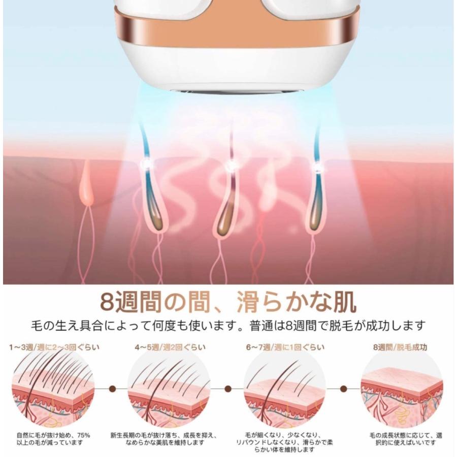レーザー脱毛器 美肌機能搭載 日本語説明書付き