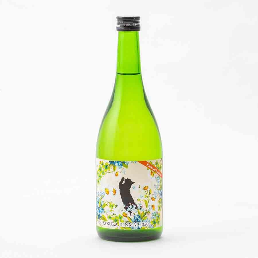 薄櫻 日本酒 花と猫 純米 吟吹雪 65%精米 火入 720ml 増本藤兵衛酒造場