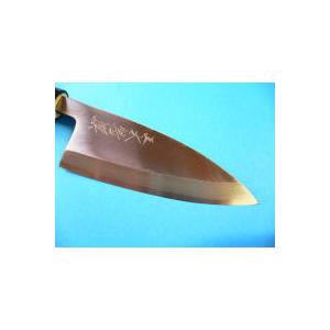霞（カスミ）仕上げ出刃包丁 120mm「三木特撰」 TD402A : 三木特産の