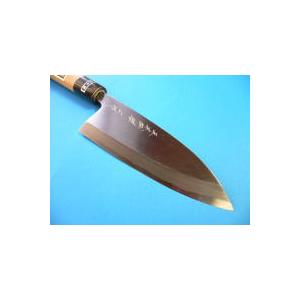 本職用出刃包丁（白鋼） 165mm水牛柄付「三木特撰上作」TD403C : 三木