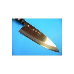 本職用出刃包丁（白鋼） 180mm水牛柄付「三木特撰上作」TD403D : 三木