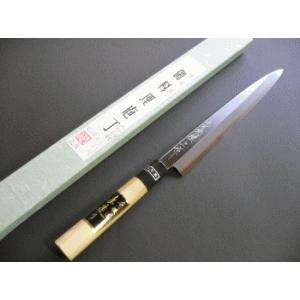 本職用刺身包丁（正夫・柳刃包丁）（白鋼）240mm水牛柄付「三木特撰上