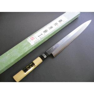 本職用刺身包丁（正夫・柳刃包丁）（白鋼）270mm水牛柄付「三木特撰上