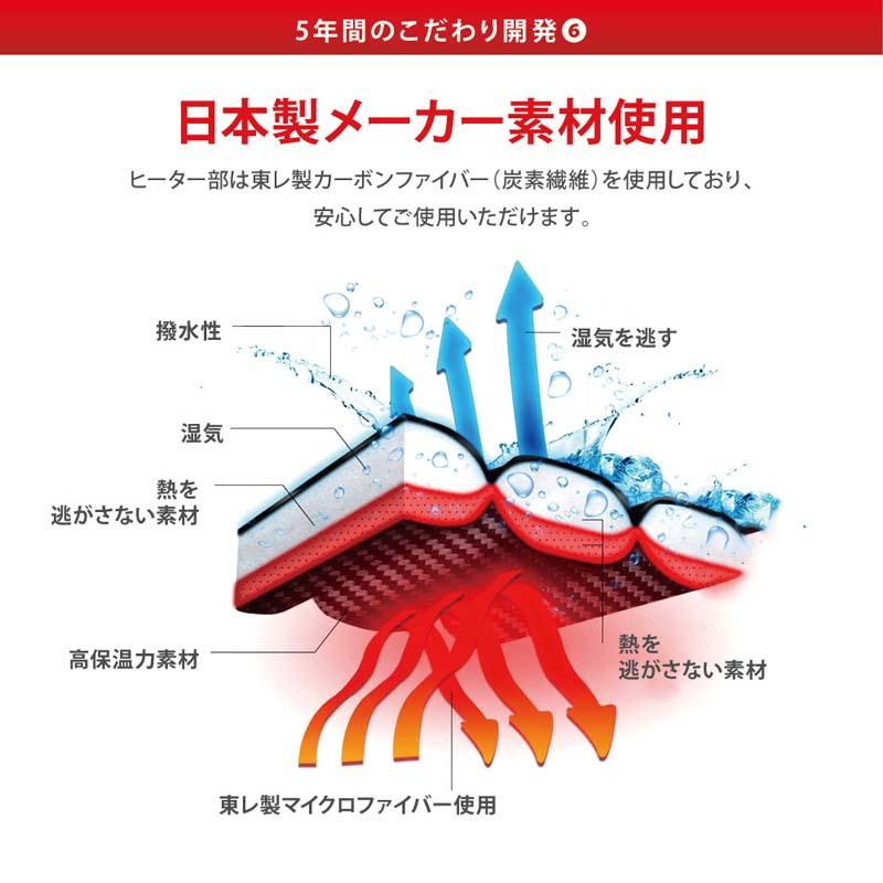 電熱ベスト バッテリー付き ヒーターベスト ゴルフ用 usb ヒーターベスト用バッテリー ヒーター付きベスト 防寒 ヒートベスト 日本製カーボン ワークマン向け｜tokusen-kan｜12