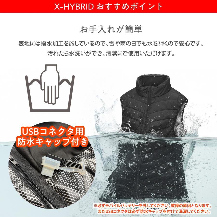 電熱ベスト PFOA不使用 ヒーターベスト バッテリー付き 2025 男女兼用