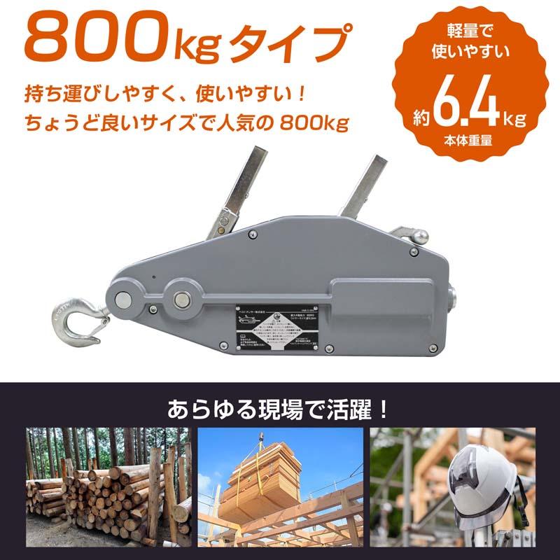 ウインチ 手動式 800kg ハンドウインチ 林業 倒木 チルホール 機械