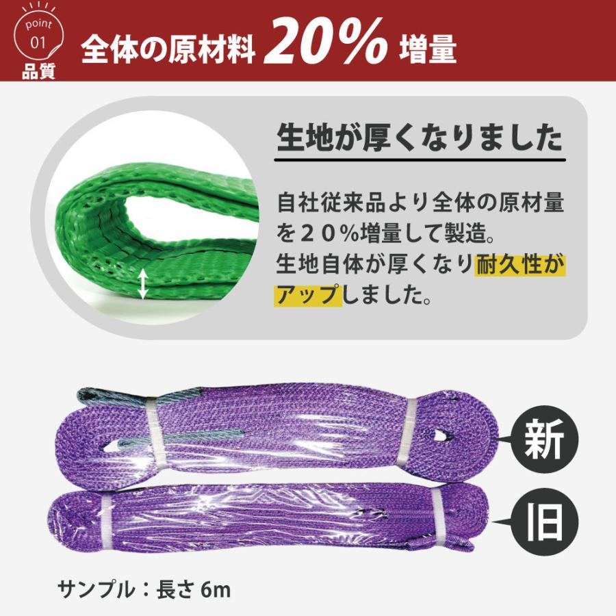 2本セット スリングベルト 5m 1600kg 幅 50mm ベルトスリング 玉掛け 