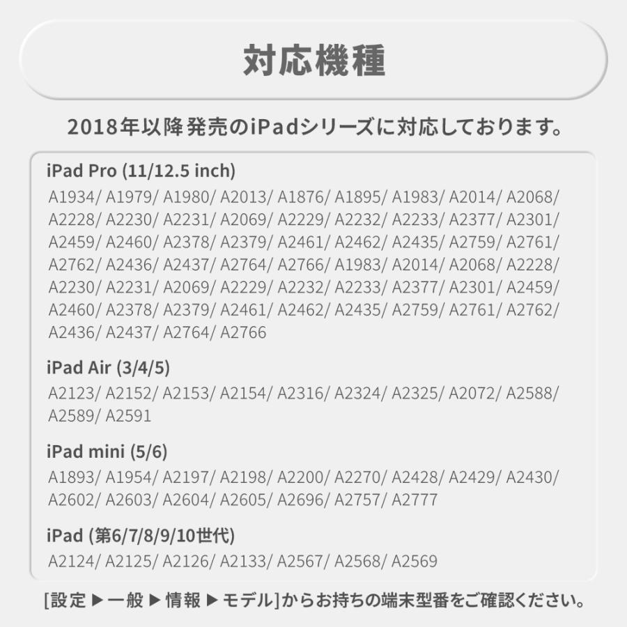 タッチペン iPad専用 ペンシル ipad第9世代 傾き感知 極細 電池残量
