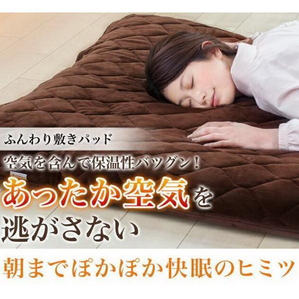 Phiten/ファイテン 星のやすらぎ ふんわり敷きパッド ワインブラウン