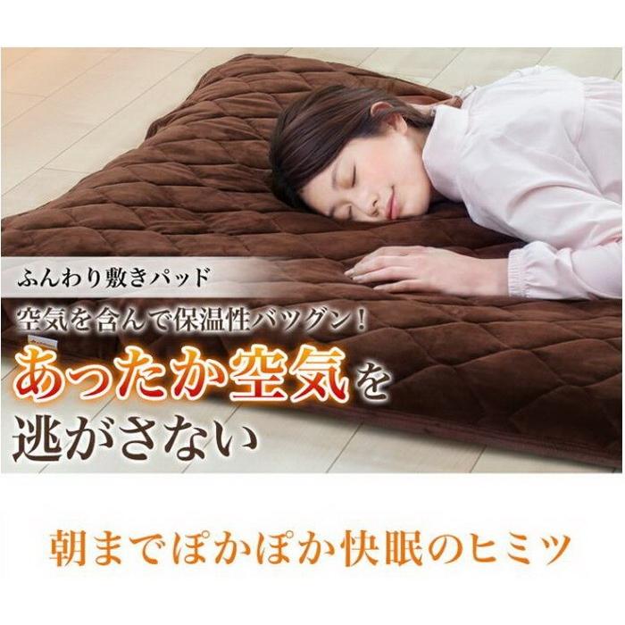 Phiten/ファイテン 星のやすらぎ ふんわり敷きパッド ワインブラウン