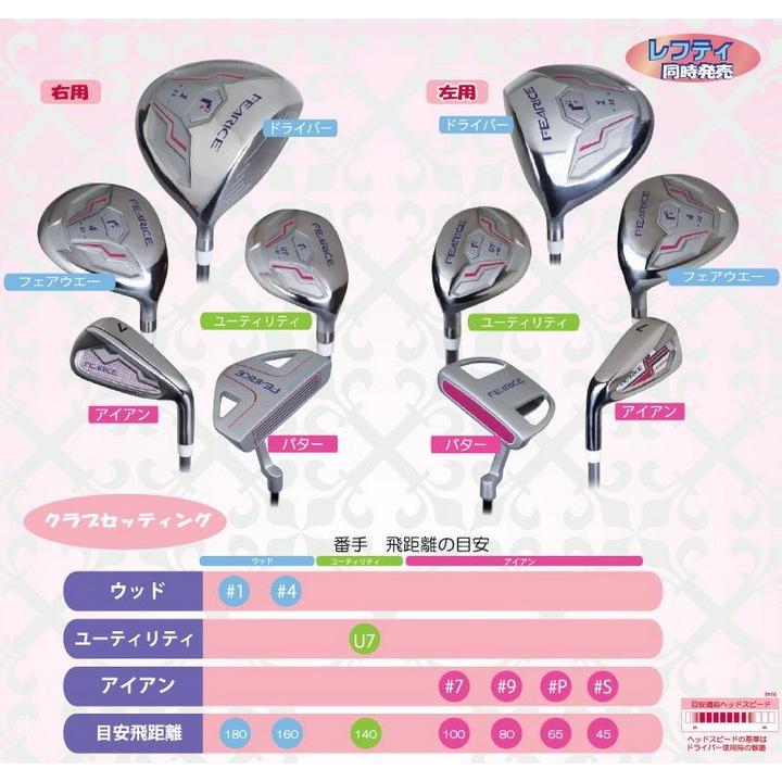 FEARICE/フェアリス レディースゴルフクラブ8本セット キャディ FEARICE/フェアリス レディースゴルフクラブ8本セット キャディ
