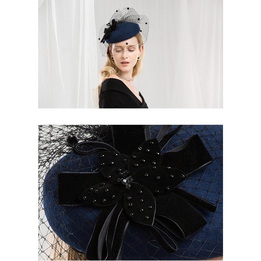 送料無料 カクテル帽 トーク帽 ベール付き フォーマル ウェディング