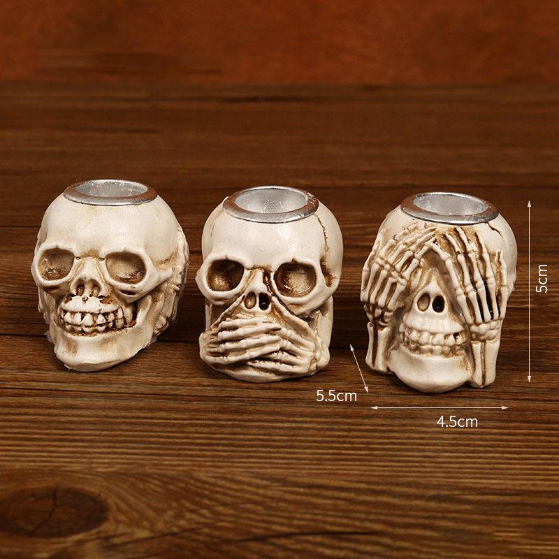 送料無料 キャンドルホルダー 4個セット ガイコツ ハロウィン