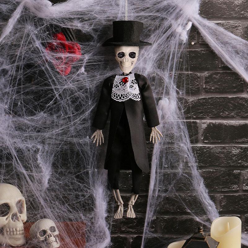 送料無料 ハロウィーン 花婿 花嫁 骸骨 ガイコツ ハロウィン 置物 怖い