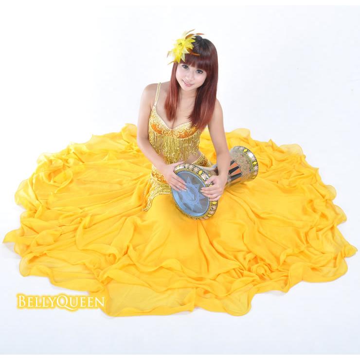 送料無料　ダンススカート ベリーダンスウェア エレガント ロング オリエンタル フラメンコ ダンス衣装 シフォン 練習用 レッスンウェア 社交ダンス衣装 |  | 04