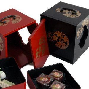 訳あり商品 アウトレット 送料無料 遊山箱(ゆさん)朱色 懐かしい手提げ