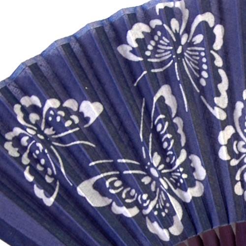 藍染扇子（せんす）蝶柄 本場阿波徳島の伝統工芸品 天然の藍染製品！父の日/母の日/敬老の日｜tokushima-shop｜02