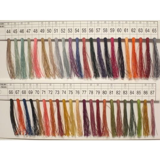 タイヤー絹ミシン糸 50番 100m 171色 色番101〜404まで 3個1セット 