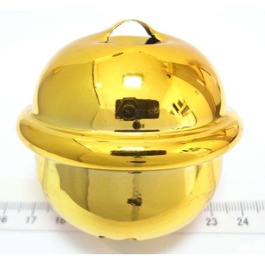 福鈴 2寸2分切カン 約幅56mm×高さ53mm ゴールド 和鈴 携帯ストラップ