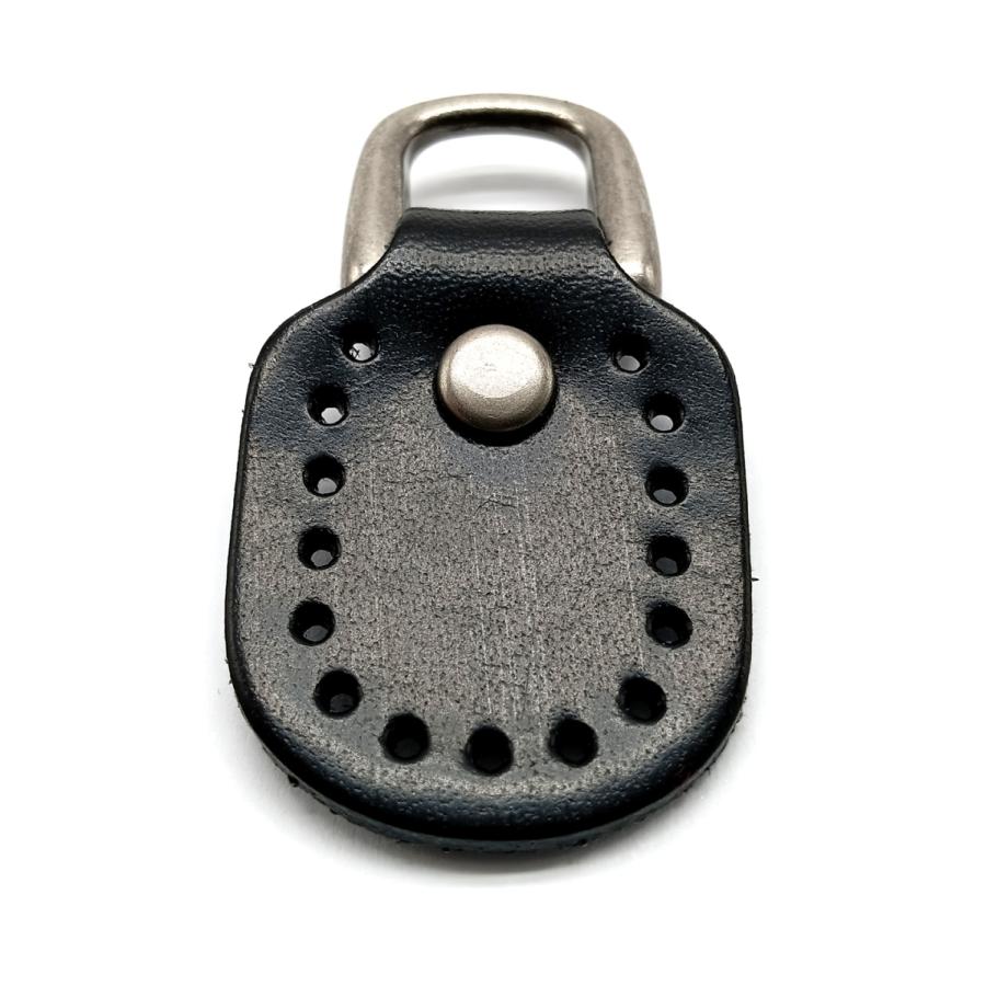 バッグ用本革アタッチメント小 2個入 長さ約45mm×横幅約25mm 黒