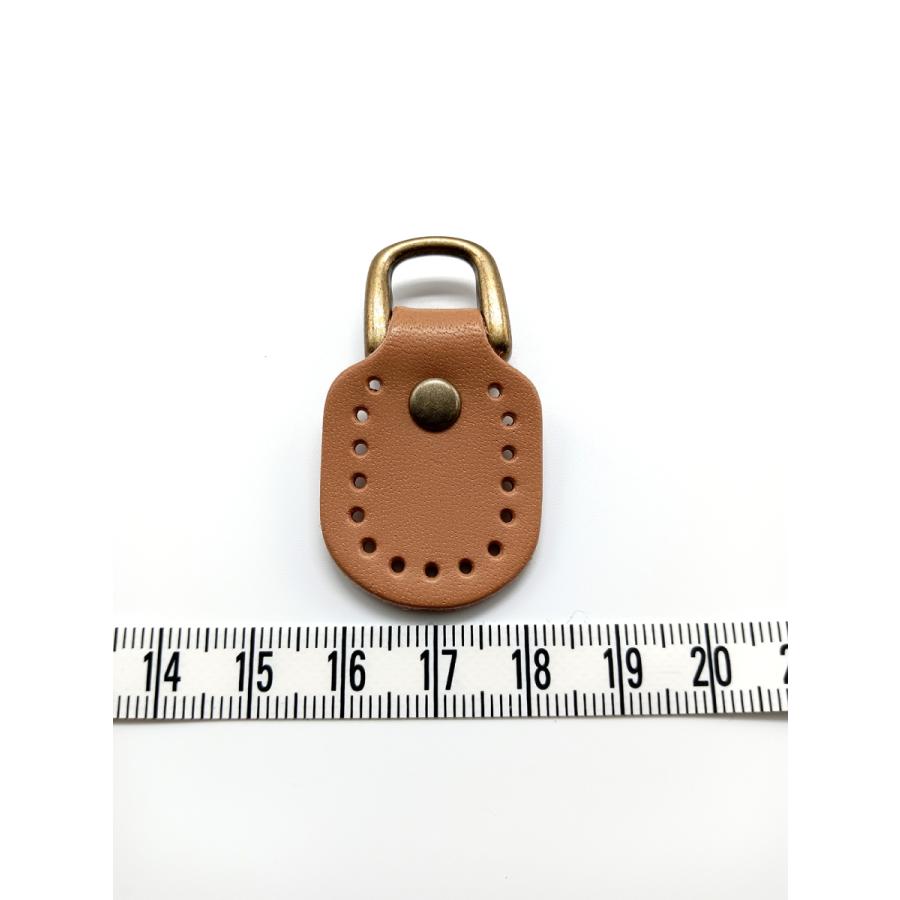 バッグ用本革アタッチメント小 2個入 長さ約45mm×横幅約25mm ベージュ