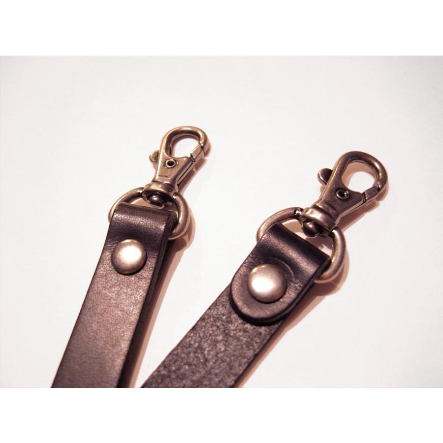 黒レザーハンドル33×4cm　牛革　ナスカン付き バッグ用本革レザー持ち手 黒 ブラック 約1.5cm幅×40cm ナスカンタイプ