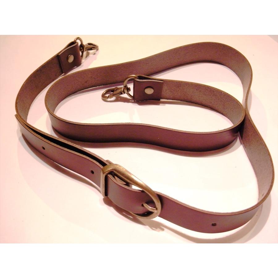 バッグ用本革レザー ショルダーベルト 焦茶 ダークブラウン 約25mm幅