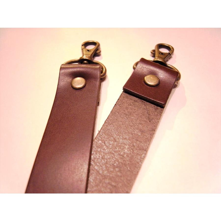 バッグ用本革レザー ショルダーベルト 焦茶 ダークブラウン 約25mm幅