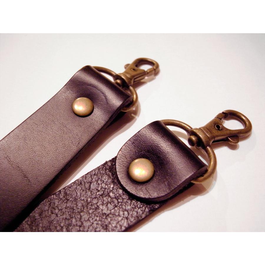 本革　ハンドメイド　アンティーク バッグ用本革レザー持ち手 黒 ブラック 約25mm幅×60cm ナスカンタイプ