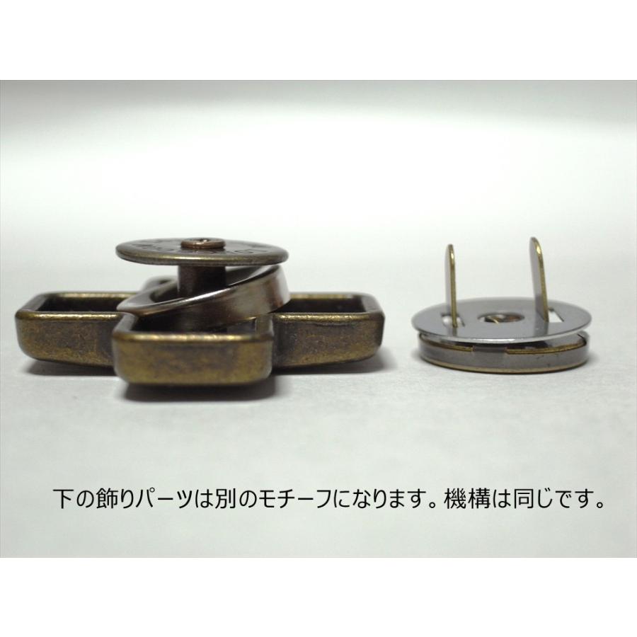 簡単取付け ネジ式飾りマグネットホック クラウン 王冠 アンティーク