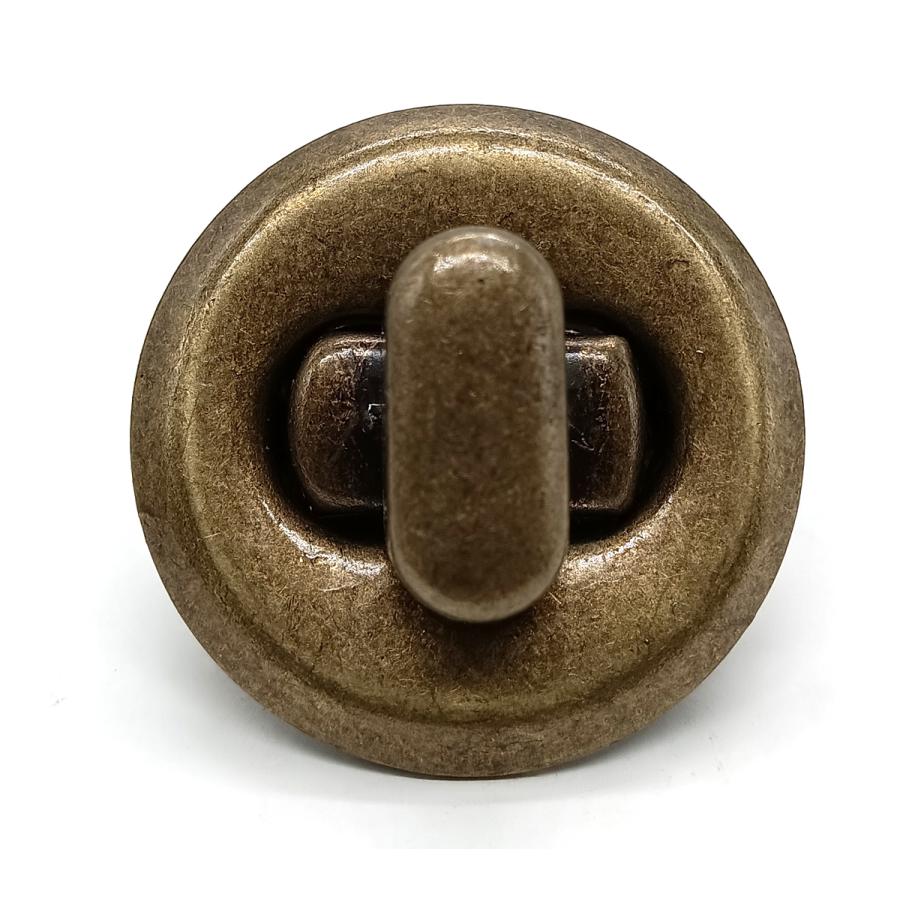 ひねり金具 丸型 アンティークゴールド 座金付き 直径27mm バッグの