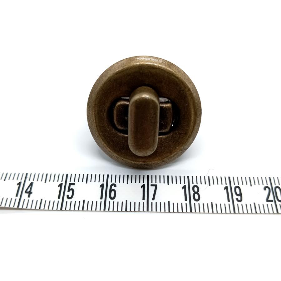ひねり金具 丸型 アンティークゴールド 座金付き 直径27mm バッグの