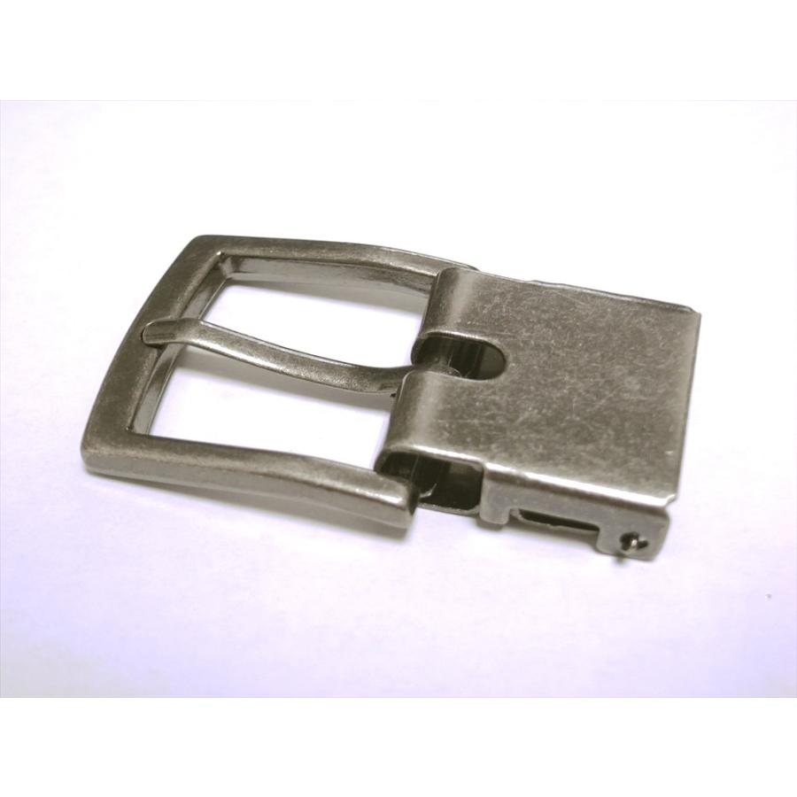 金属 ズボンベルト用バックル 約25mm巾ベルト用 アンティークシルバー