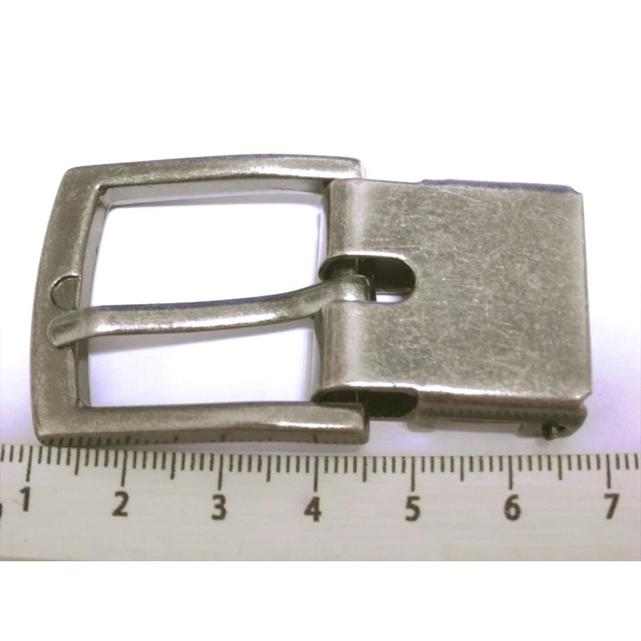 金属 ズボンベルト用バックル 約25mm巾ベルト用 アンティークシルバー