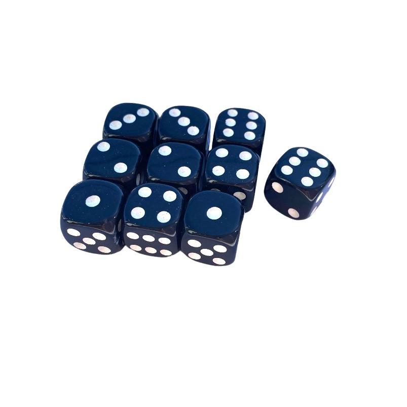 サイコロ 黒 10個セット 点字 6面 ダイス ボードゲーム 道具